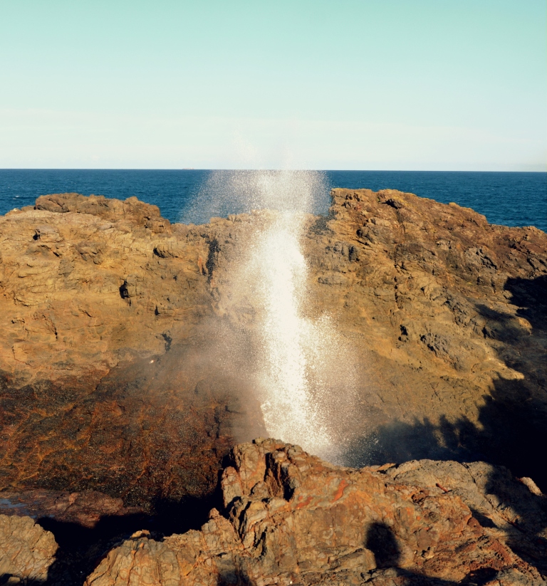 The tiny town of Kiama - a tourist magnet for its blowhole.  Read more about it here.